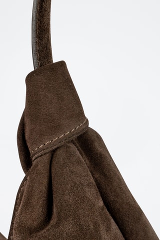 Sac porté épaule en nubuck Elan - Marron