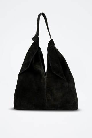 Sac porté épaule en nubuck Elan - Noir