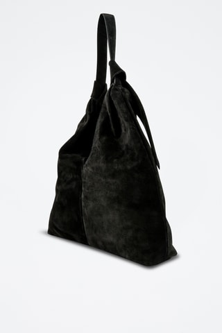 Sac porté épaule en nubuck Elan - Noir