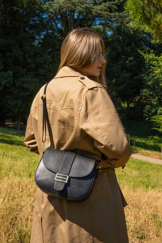 Sac bandoulière en cuir Sophia - Noir