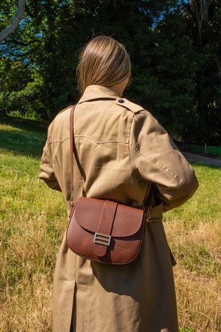 Sac bandoulière en cuir Sophia - Marron