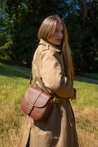 Sac bandoulière en cuir Sophia - Marron