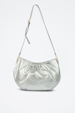Sac bandoulière en cuir Yuki - Argenté