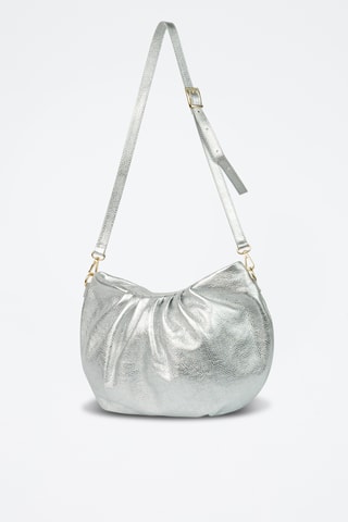 Sac bandoulière en cuir Yuki - Argenté