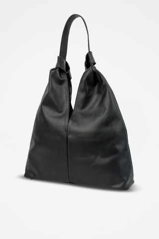 Sac porté épaule en cuir Halo - Noir
