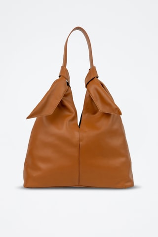 Sac porté épaule en cuir Halo - Camel