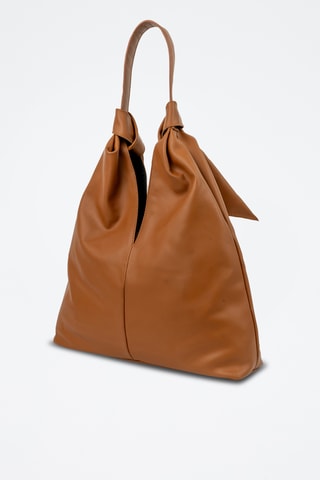 Sac porté épaule en cuir Halo - Camel