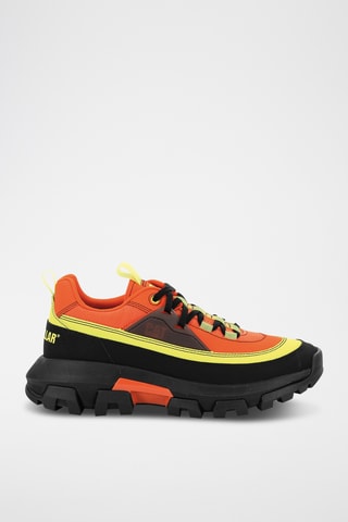 Baskets en cuir Raider - Orange et noir