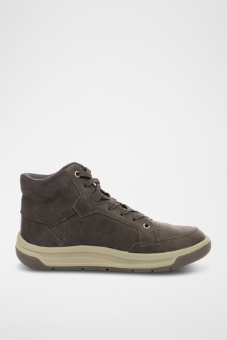 Baskets montantes en cuir Apa Cush - Gris et marron