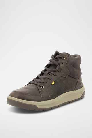 Baskets montantes en cuir Apa Cush - Gris et marron