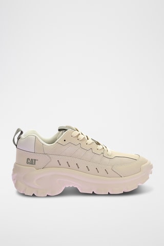 Baskets plateformes en cuir Intruder - Beige