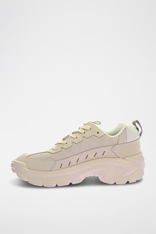 Baskets plateformes en cuir Intruder - Beige