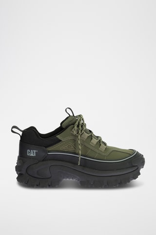Baskets plateformes en cuir Intruder - Vert olive