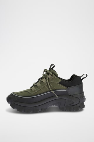 Baskets plateformes en cuir Intruder - Vert olive