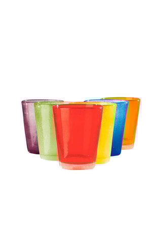 6 copos tumbler em vidro soprado Smarties - 27 cl