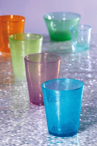 6 copos tumbler em vidro soprado Smarties - 27 cl