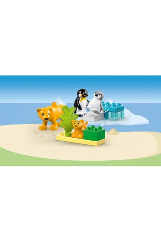 Familles d’animaux sauvages : pingouins et lions LEGO® DUPLO® - 10 pièces - Dès 2 ans