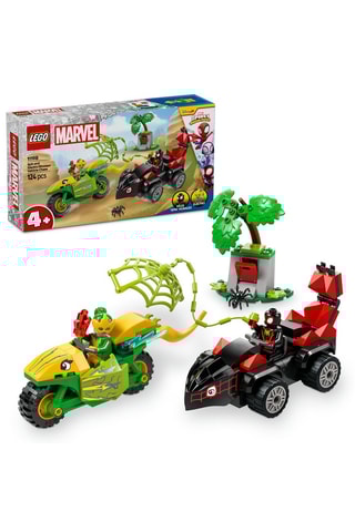 Course-poursuite entre Spin et Electro en dino-véhicules Spidey et ses amis extraordinaires Marvel - 124 pièces - Dès 4 ans