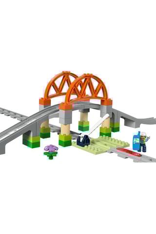 Set d'extension : Les rails et le pont du train LEGO® DUPLO® - 42 pièces - Dès 2 ans