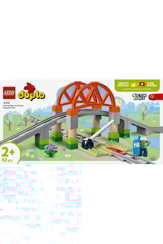 Set d'extension : Les rails et le pont du train LEGO® DUPLO® - 42 pièces - Dès 2 ans