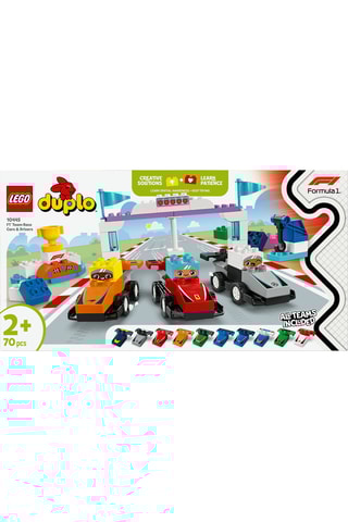 Voitures de course et pilotes d’une écurie de F1® LEGO® DUPLO® - 70 pièces - Dès 2 ans