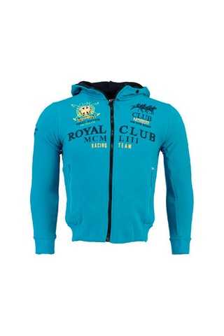 Sweat à capuche Fusain - Turquoise - Geographical Norway
