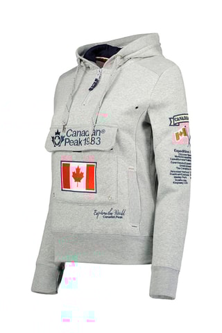 Sweat à capuche Gyrelle - Gris chiné - Canadian Peak