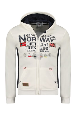 Sweat à capuche - Blanc - Geographical Norway
