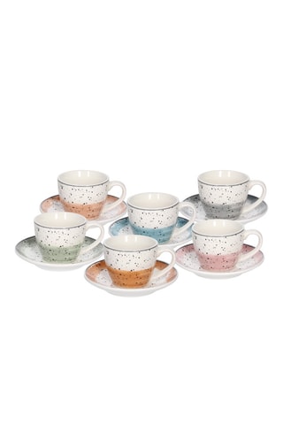 New Bone China Koffieservies Sienna - 6 Personen