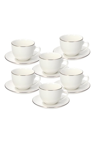 Porseleinen Theeservies Madison Fascetta - 6 Personen
