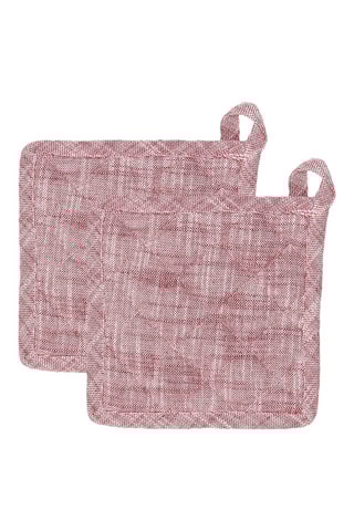 2 Pannenlappen - 18 x 18 cm - Rood