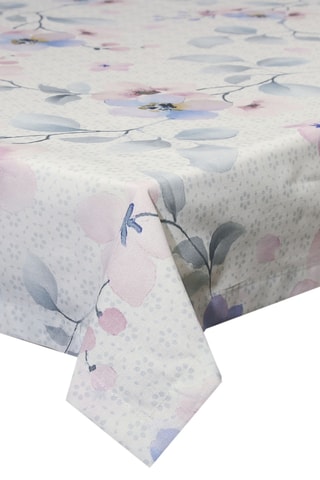 Rechthoekig Tafellaken - Wit en roze - 150 x 300 cm