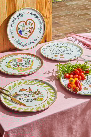 Plat Porseleinen Pizzabord - 33 cm