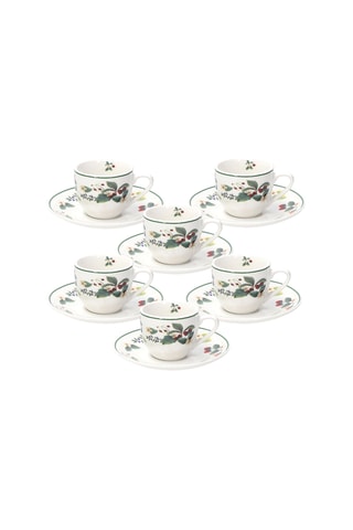 Porseleinen Koffieservies - 6 Personen