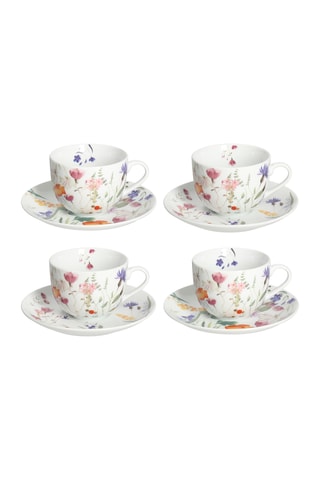 Porseleinen Cappuccinoservies - 4 Personen