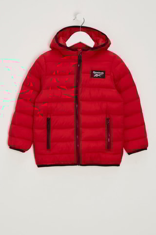 Doudoune matelassée à capuche - Rouge