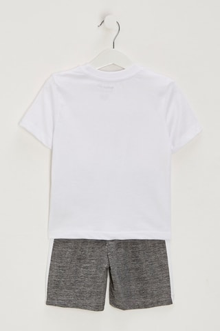 T-shirt et short - Gris chiné et blanc