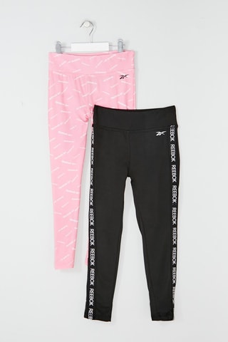 2 leggings - Noir et rose