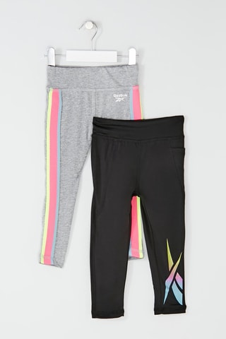 2 leggings - Gris et noir