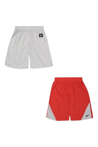 2 shorts - Gris clair et rouge