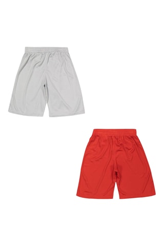 2 shorts - Gris clair et rouge