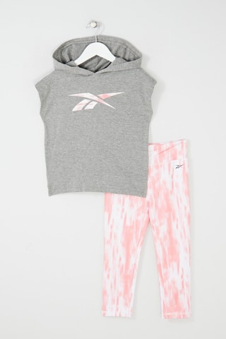Sweat sans manches et legging - Gris et rose