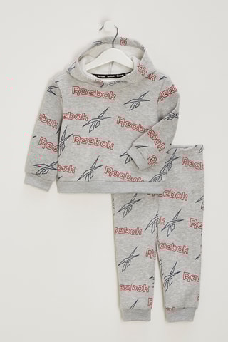 Sweat à capuche et jogging - Gris clair chiné