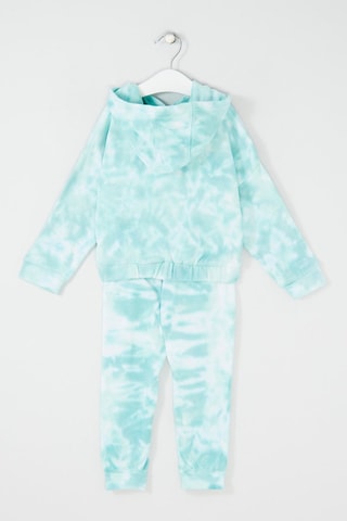 Sweat à capuche et legging - Turquoise et rose
