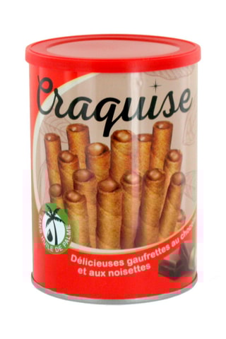 4 x Boîte de gaufrettes Craquise chocolat et noisettes - 400 g