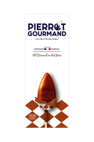 4 x 10 sucettes plates Pierrot Gourmand au caramel - 131 g