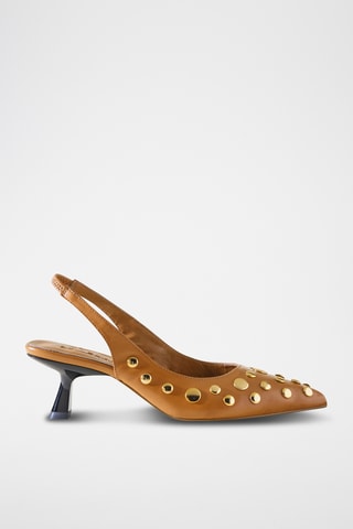 Leren Pumps - Camel