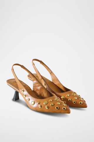 Leren Pumps - Camel