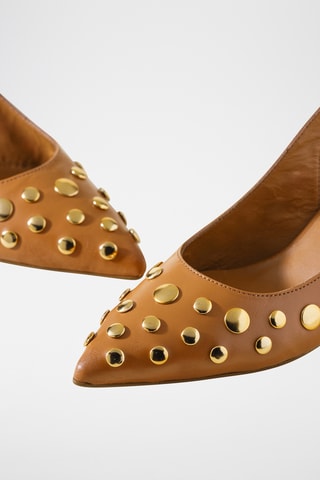 Leren Pumps - Camel