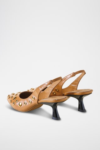 Leren Pumps - Camel